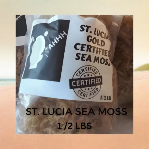 ST. LUCIA GOLD CERTIFIED DRIED SEA MOSS 1/2 LBS.