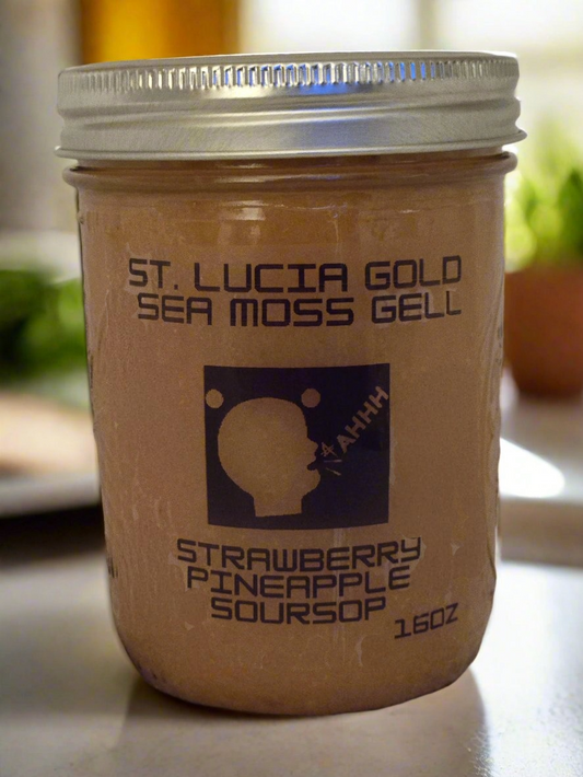 AAHHH ST. LUCIA GOLD SEA MOSS & SOURSOP GEL ( 3 PACK BUNDLE WITH SOURSOP ONLY)