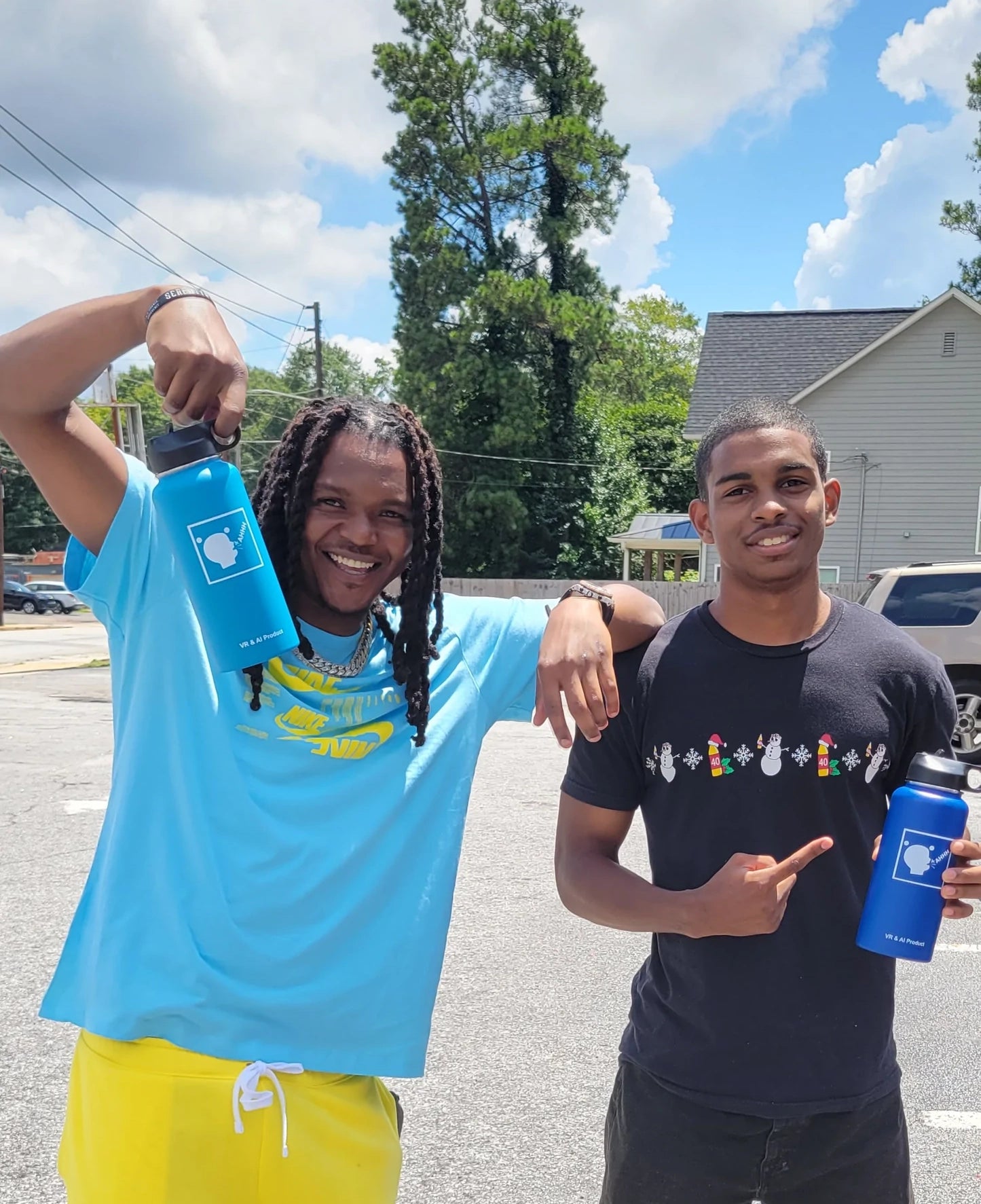 AAHHH NAVY BLUE WATER BOTTLE